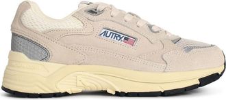 Autry Hyperway Low Beige Mesh And Suede Sneakers