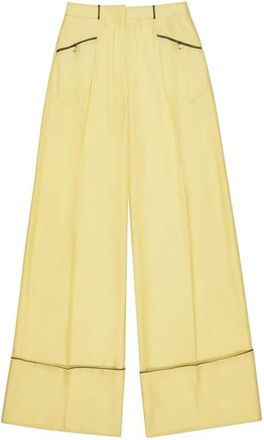 Bally Silk Wide-Leg Tailored Trousers