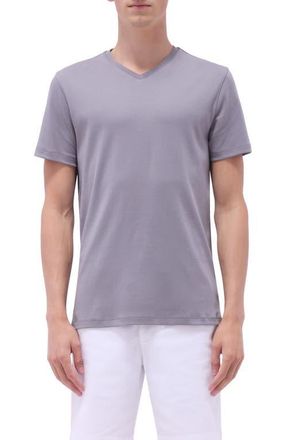 Bugatchi Holden Pima Cotton T-Shirt in Zinc at Nordstrom, Size Xx-Large