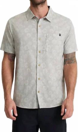 Roark Journey Short Sleeve Button Up Shirt In Grey