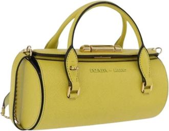 Prada Pre-owned Vintage Shoulder Bag - Dames - Vintage Handtas - Geel - ONE Size - Leer - Vintage