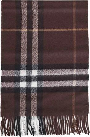 Burberry Check Kasjmeren Sjaal - Dames - Wintersjaals - Bruin - ONE Size - Kasjmier - Accessoires