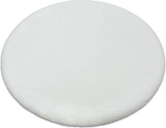 RugsX Rugsx - Alfombra Bunny C&iacute;rculo Blanco Imitaci&oacute;n De Piel De Conejo White Circulo 120 Cm