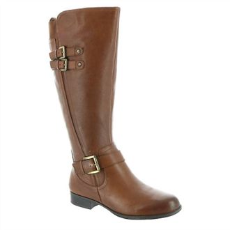 Naturalizer Womens Jessie Wide Calf Riding Boot In Banana