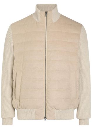Herno Padded Ribbed-knit Jacket - Ecru - 52 (UK42 / XL)