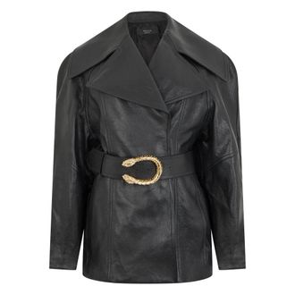 Gucci Dames, Jassen, Zwart, Maat: M Leer