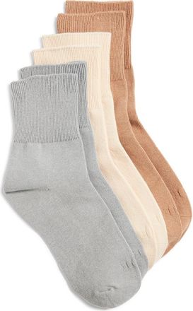 Hue 3-Pack Bobby Socks in Neutrals Pack at Nordstrom