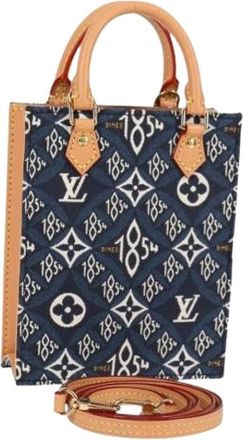 Louis Vuitton Pre-owned Mini Bags, female, Blue, Size: ONE SIZE Pre-owned Petit Sac Plat Hand Bag