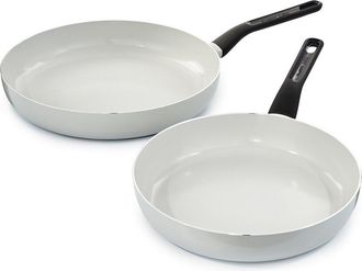 Berghoff Berghoff Leo Glints White 2Pc Nonstick Ceramic Large Fry Pan Set