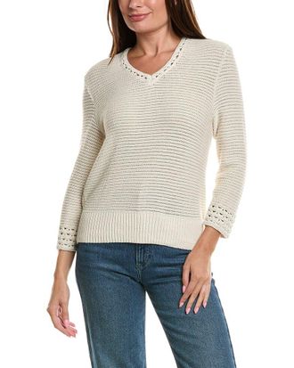 Nic+Zoe NIC & ZOE Edged Pop Stitch Sweater