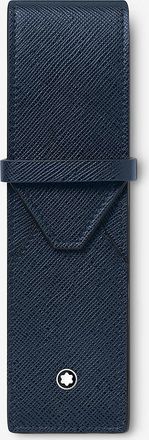 Montblanc Etui f&uuml;r 2 Stifte aus Saffianoleder Sartorial Ink Blue