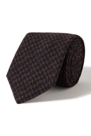 Mr P. 8cm Houndstooth Wool and Silk-Blend Tie
