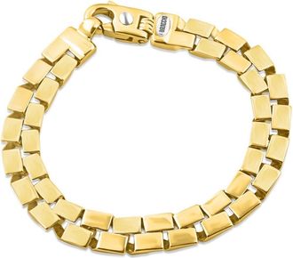 Pompeii3 Mens Brick like Cuban Link 14k Gold (49gram) or Platinum (79gram) 10.5mm Bracelet 8.75