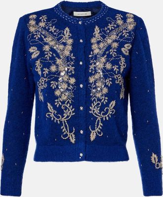 Jacques Wei Embellished floral cardigan
