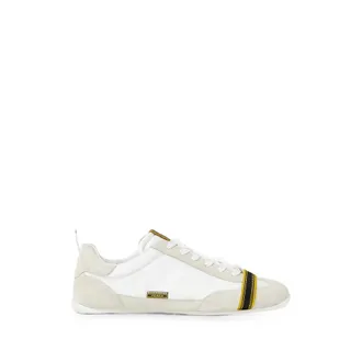 Fendi White Leather And Suede Low-top Sneakers