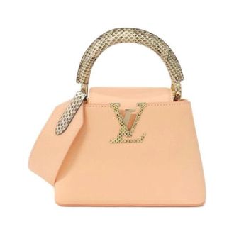 Louis Vuitton Pre-owned Capucines Mini Exotic Leather Bag - Dames - Pre-owned - Beige - Maat: ONE Size Leer