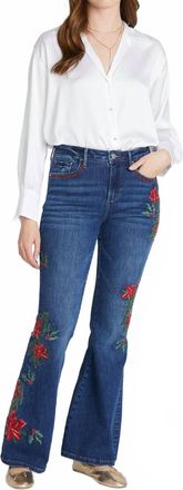 Free People Farrah Flare Jeans In Happy Holly
