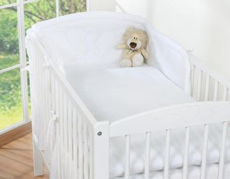 OEM Juego De Ropa De Cama De 3 Piezas 135x100 - Corazones Blancos