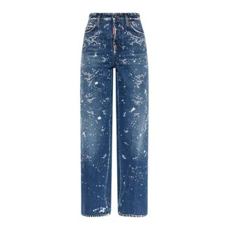 Dsquared2 Baggy Jeans - Dames - Jeans - Blauw - Maat: XS Katoen