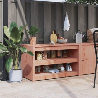 vidaXL Mueble De Cocina De Exterior Madera Maciza Douglas 106x55x64 Cm Vidaxl