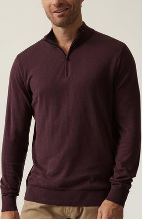 34 Heritage Quarter Zip Sweater in Burgundy at Nordstrom, Size Xx-Large