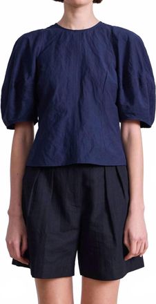 Apiece Apart Lino Top In Navy