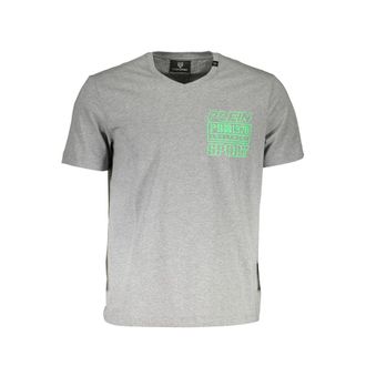 Plein Sport Grey Cotton Men Mens T-Shirt