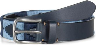 Howard London Hudson Riem - Heren - Riemen - Blauw - 85 CM - Leer - Accessoires