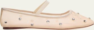 Loeffler Randall Leonie Crystal Mesh Ballerina Flats