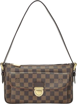 Louis Vuitton Brown Damier Ebene & Vachetta Leather Ravello Gm (Authentic Pre-Loved)
