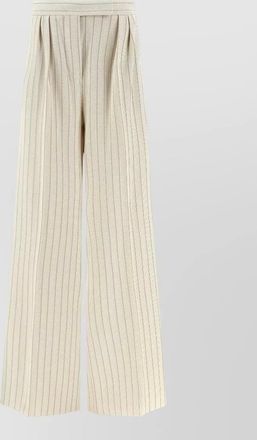 Max Mara mxmosso wide leg striped pleated trousers