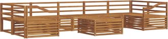 vidaXL Conjunto De Sof&aacute;s De Exterior 8 Uds. Natural Vidaxl