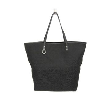 Ferragamo Pre-owned Tote Bags, female, Black, Size: ONE SIZE Pre-owned Stylish Patterned Tote Bag