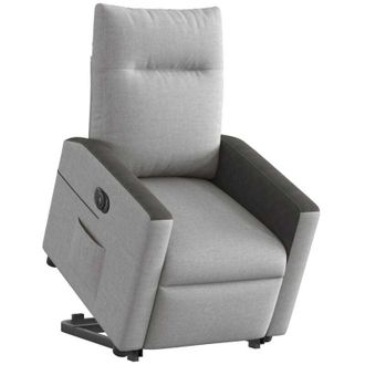 vidaXL Vidaxl - Sill&oacute;n El&eacute;ctrico Reclinable Elevable De Tela Gris Nube