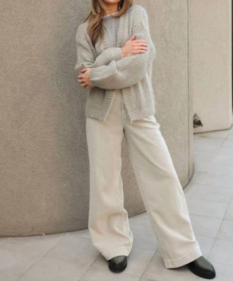 Summum Flared Corduroy Pant In Frosted Sage