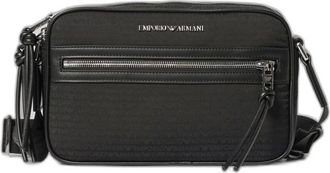 Emporio Armani Borsa a tracolla in nylon con logo - - Bags - Uomo - Nero - ONE SIZE