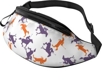 Generic Horse Rider Pattern Waist Bag Waist Pack Fashion Fanny Pack For Cycling Men Hiking 14X35Cm