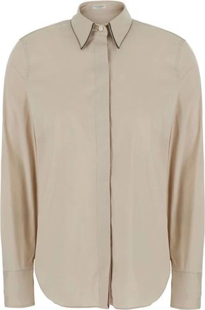 Brunello Cucinelli Donna, Camicette, Beige, S, new
