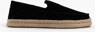 Toms Toms Alonso Loafer Rope Mens Espadrille Black Suede - Size UK 11