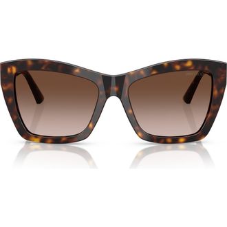 Jimmy Choo London 54mm Gradient Cat Eye Sunglasses in Havana /Gradient Brown at Nordstrom