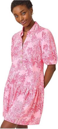 Lilly Pulitzer Bingley Dress Womens Dress Conch Shell Pink : XXS, Cotton