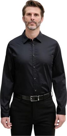 A|X Armani Exchange Camisa de Manga Larga - Shirts - Hombre - Azul - 2XL