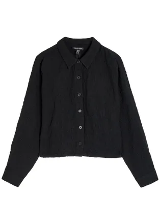 Eileen Fisher Eileen Fisher Seersucker Jacket - Black - L (UK 18-20 / XL)
