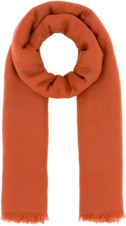 Max Mara Accessoires, Dames, Oranje, ONE Size, Katoen, Aeremi Sjaal