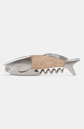 Kikkerland Fish Corkscrew in Light Brown at Nordstrom