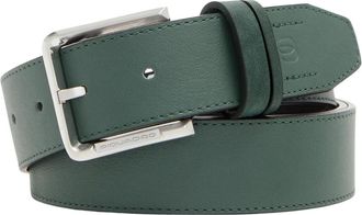 Piquadro Leren Riem met Doornsluiting - Tebe - Heren - Riemen - Groen - ONE Size - Leer - Accessoires
