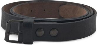 Ibrigu topstitched leather belt - Black