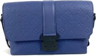 Louis Vuitton Tweedehands leren Louis Vuitton tassen - Dames - Vintage Schoudertas - Blauw - ONE Size - Leer - Vintage