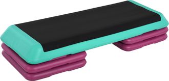 OEM Step De Aer&oacute;bic Step Para Fitness Antideslizante Altura Regulable 3 Niveles 110x40x20 Cm Multicolor