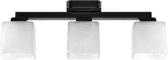 OEM L&aacute;mpara De Techo Negra Con Pantalla Blanca Karo Kofi 11-452